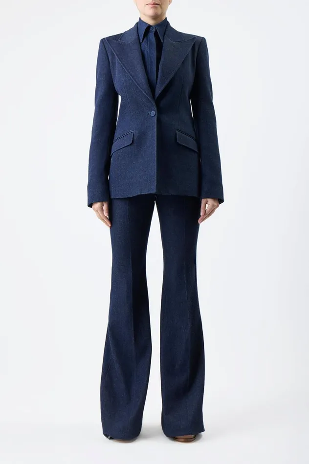 Women Blazers and Vests Gabriela Hearst Leiva Blazer In Organic Raw Denim