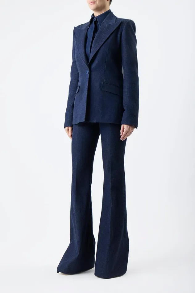 Women Blazers and Vests Gabriela Hearst Leiva Blazer In Organic Raw Denim