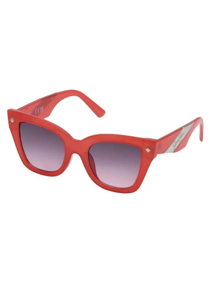 Women Bold Cat Eye Sunglasses In Milky Coral Jessica Simpson Sunglasses
