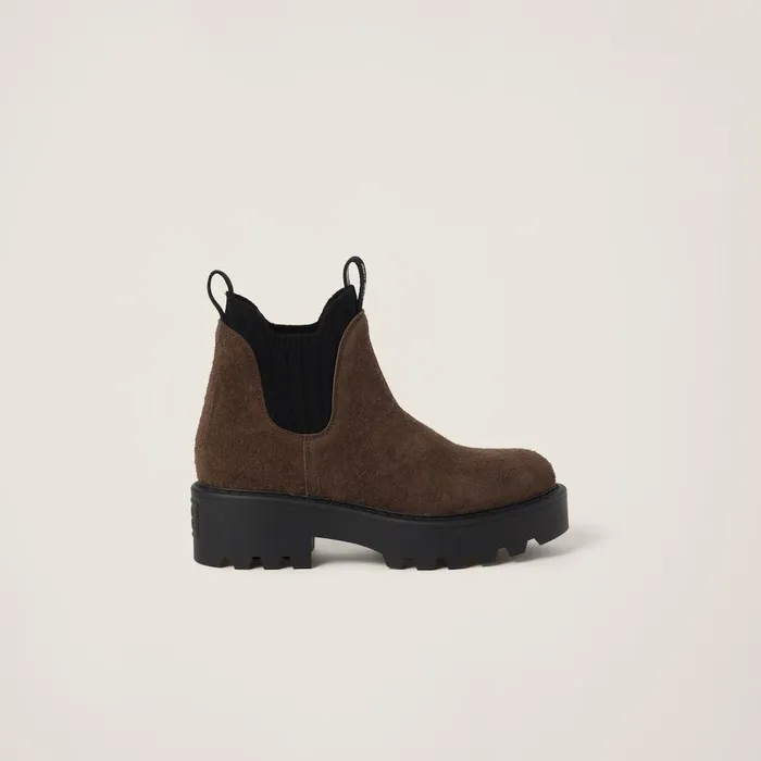 Women Boots And Ankle Boots Miu Miu Suede Booties Sienna Women Boots And Ankle Boots Miu Miu Suede Booties Sienna