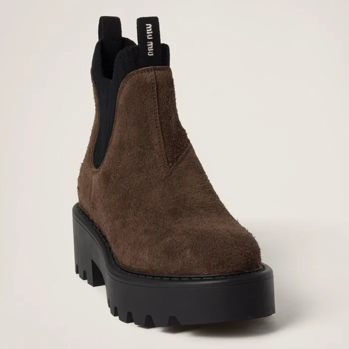 Women Boots And Ankle Boots Miu Miu Suede Booties Sienna Women Boots And Ankle Boots Miu Miu Suede Booties Sienna