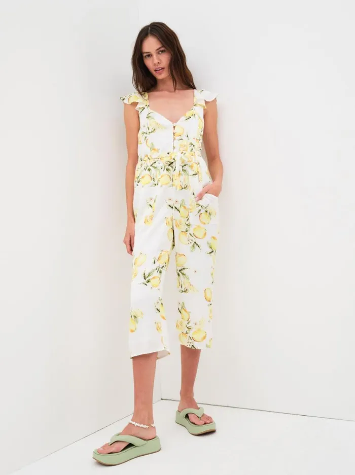 Women Bottoms For Love and Lemons Limonada Jumpsuit Yellow Women Bottoms For Love and Lemons Limonada Jumpsuit Yellow