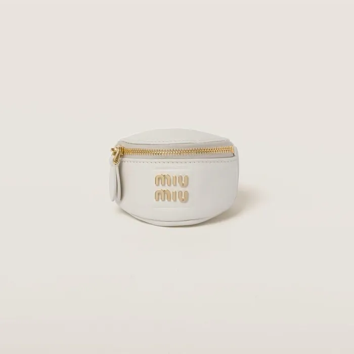 Women Bracelets Miu Miu Bracelet With Leather Minipouch Chalk White