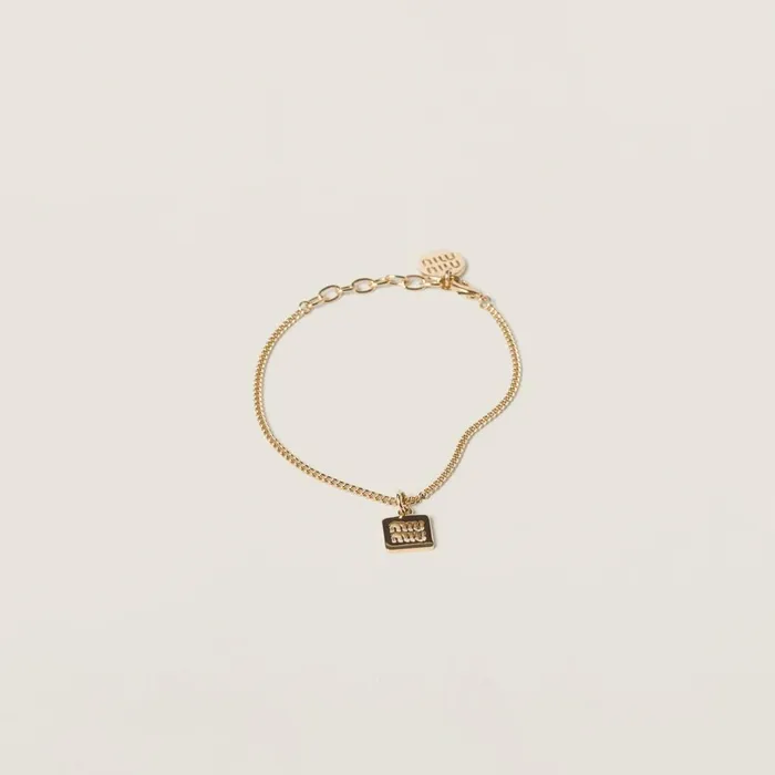 Women Bracelets Miu Miu Metal Bracelet Gold
