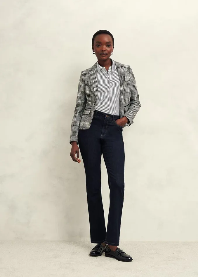 Women Brea Wool Jacket Black White Hobbs Coats and Jackets