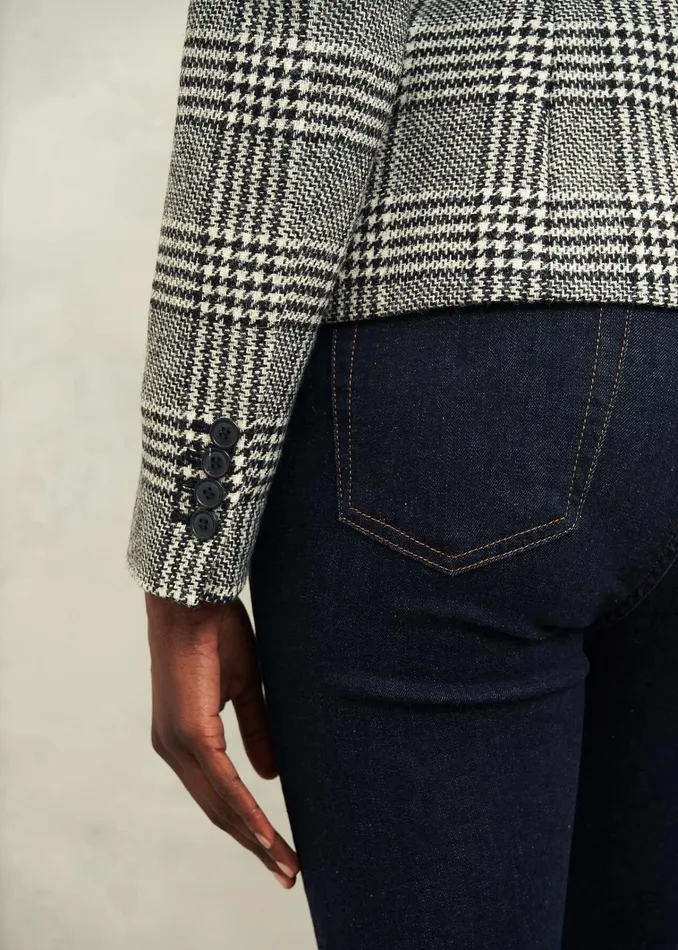 Women Brea Wool Jacket Black White Hobbs Coats and Jackets