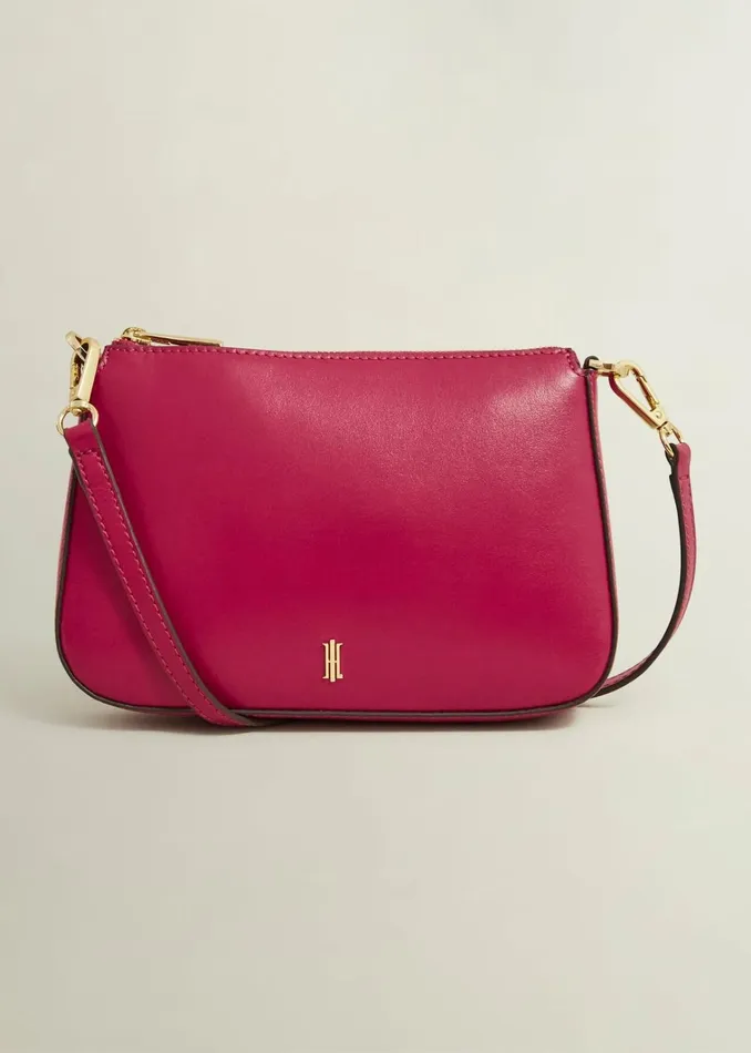 Women Briella Leather Crossbody Bag Cranberry Pink Hobbs Bags