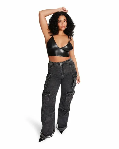 Women BRODY PANT BLACK DENIM Black Denim Steve Madden Bottoms