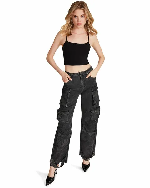 Women BRODY PANT BLACK DENIM Black Denim Steve Madden Bottoms Women BRODY PANT BLACK DENIM Black Denim Steve Madden Bottoms