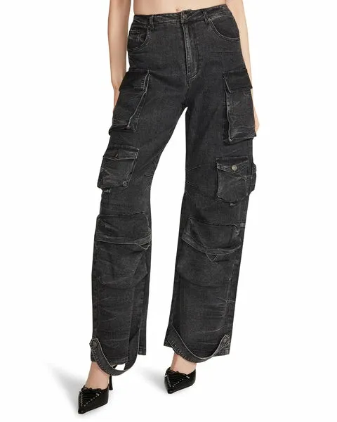 Women BRODY PANT BLACK DENIM Black Denim Steve Madden Bottoms Women BRODY PANT BLACK DENIM Black Denim Steve Madden Bottoms