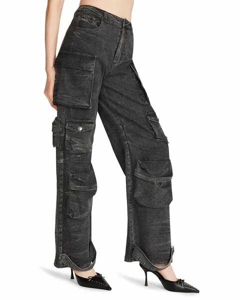 Women BRODY PANT BLACK DENIM Black Denim Steve Madden Bottoms Women BRODY PANT BLACK DENIM Black Denim Steve Madden Bottoms