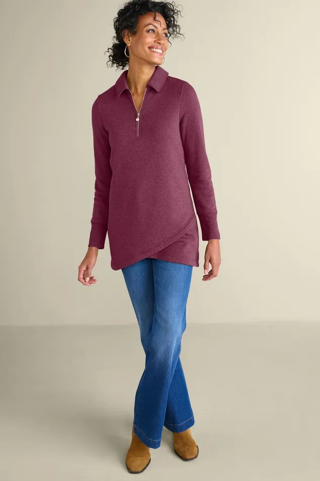 Women Calla Top Persian Red Heather Soft Surroundings Tops Women Calla Top Persian Red Heather Soft Surroundings Tops