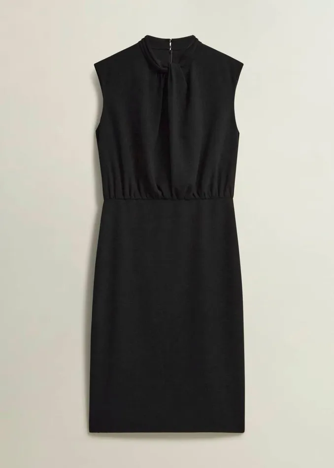 Women Camille Twist Neck Dress Black Hobbs Dresses and Jumpsuits