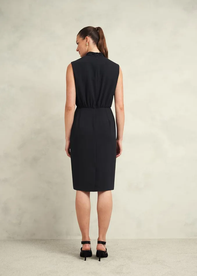 Women Camille Twist Neck Dress Black Hobbs Dresses and Jumpsuits