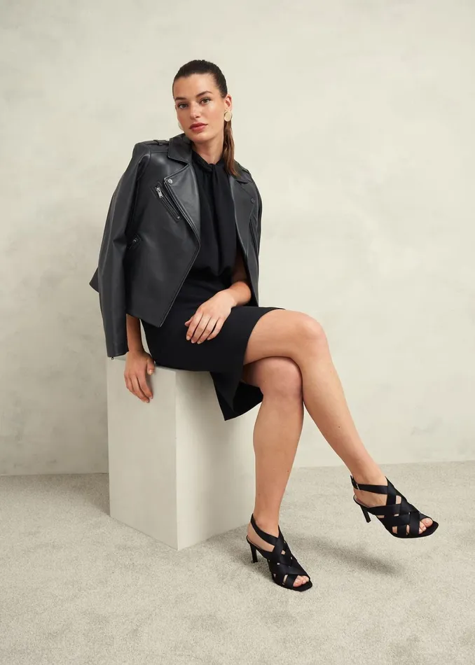 Women Camille Twist Neck Dress Black Hobbs Dresses and Jumpsuits