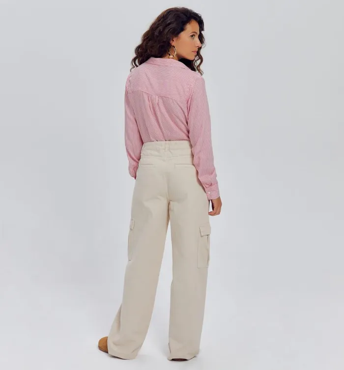 Women Canvas Cargo Trousers 8211 Beige Promod Trousers Women Canvas Cargo Trousers 8211 Beige Promod Trousers