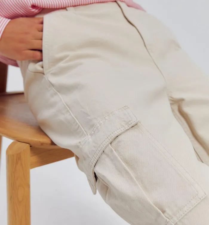 Women Canvas Cargo Trousers 8211 Beige Promod Trousers Women Canvas Cargo Trousers 8211 Beige Promod Trousers