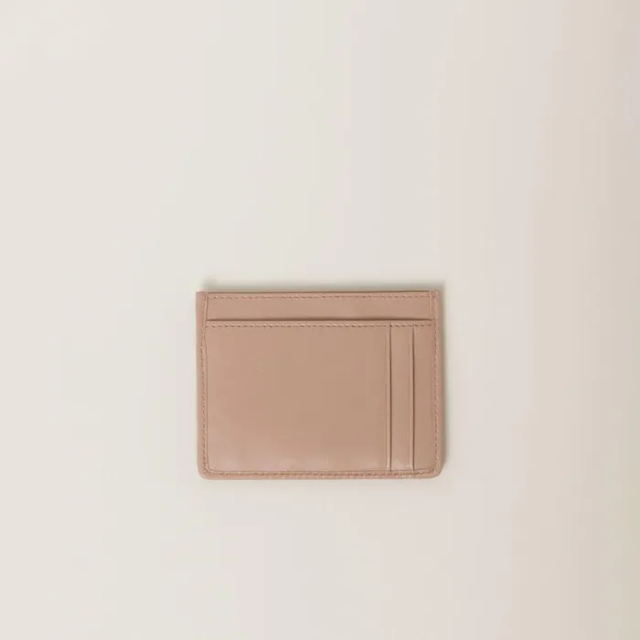 Women Card Holders Miu Miu Matelass Nappa Leather Card Holder Cameo Women Card Holders Miu Miu Matelass Nappa Leather Card Holder Cameo
