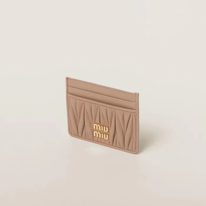 Women Card Holders Miu Miu Matelass Nappa Leather Card Holder Cameo Women Card Holders Miu Miu Matelass Nappa Leather Card Holder Cameo