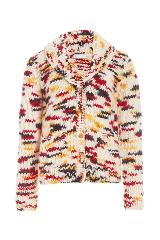 Women Cardigans Gabriela Hearst Moses Knit Cardigan In Space Dye Fire Multi Welfat Cashmere Women Cardigans Gabriela Hearst Moses Knit Cardigan In Space Dye Fire Multi Welfat Cashmere