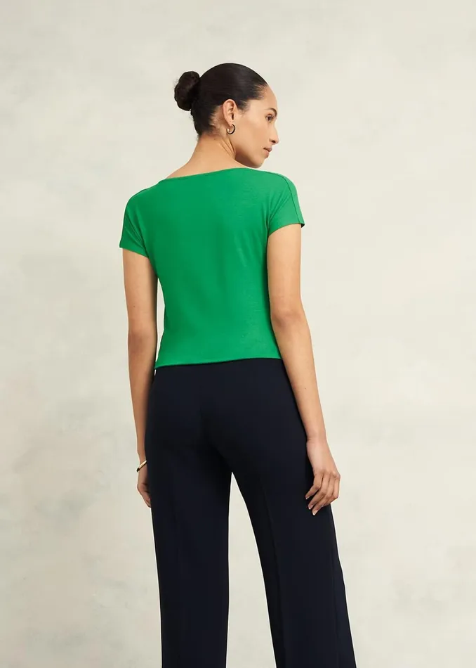 Women Cathy Cowl Neck Top Cilantro Green Hobbs Tops