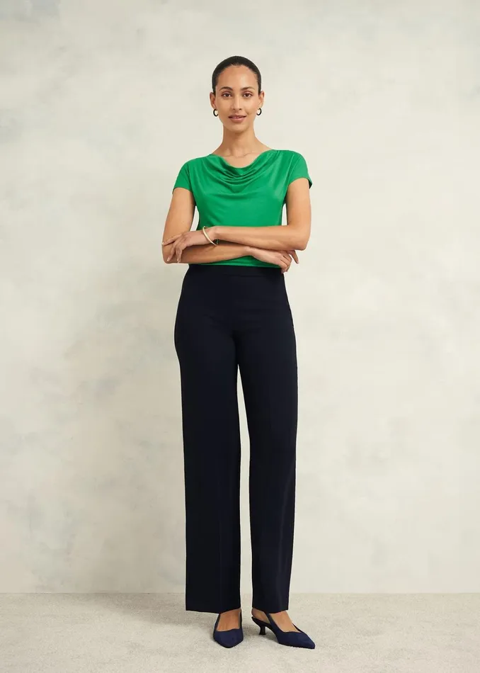 Women Cathy Cowl Neck Top Cilantro Green Hobbs Tops