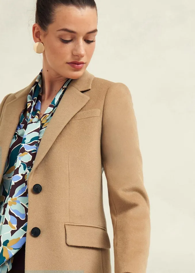 Women Cavendish Wool Coat Hobbs Camel Hobbs Coats and Jackets