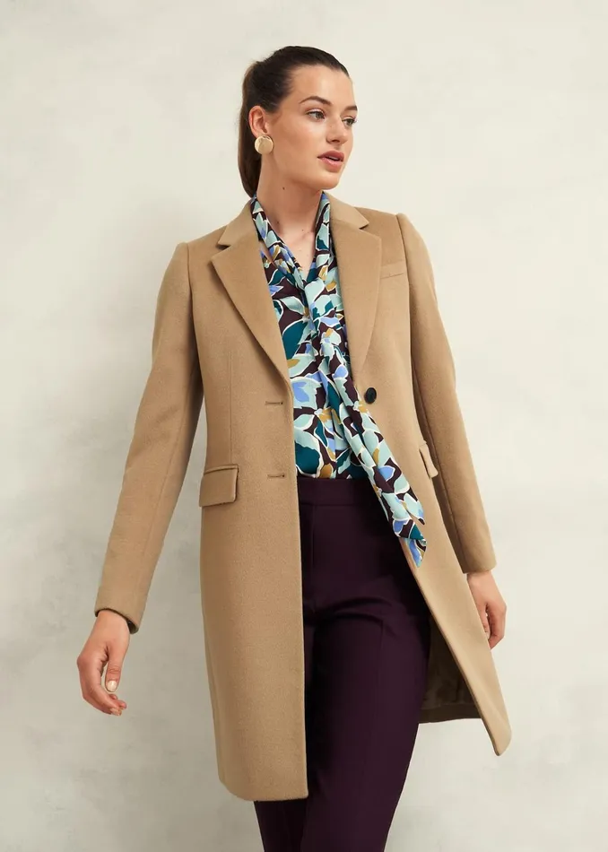 Women Cavendish Wool Coat Hobbs Camel Hobbs Coats and Jackets