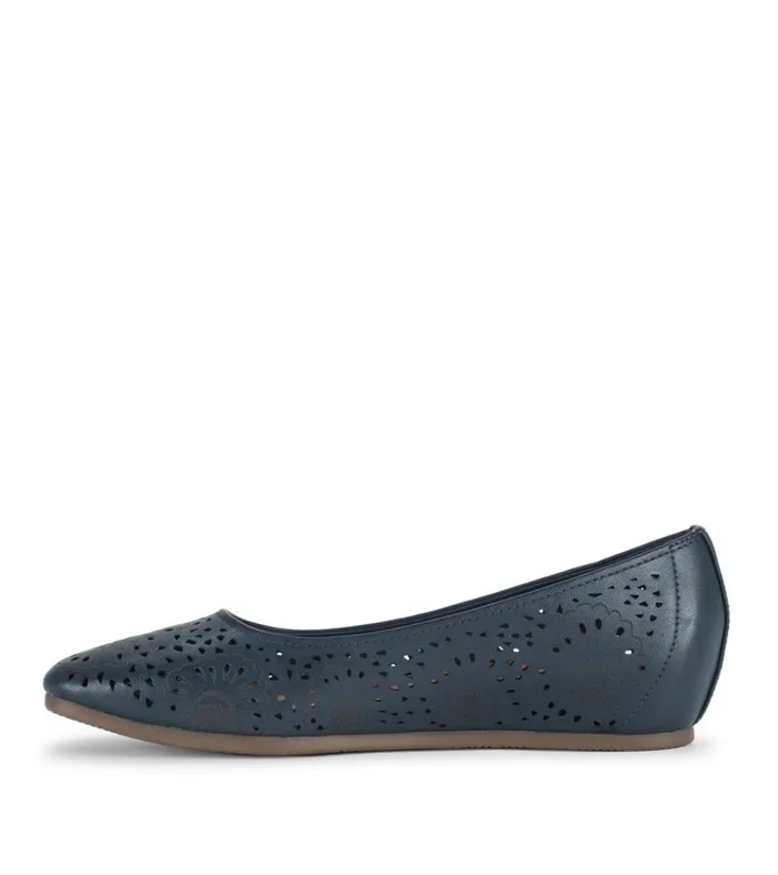 Women Chika Casual Flat Navy Blue Baretraps Flats and Loafers