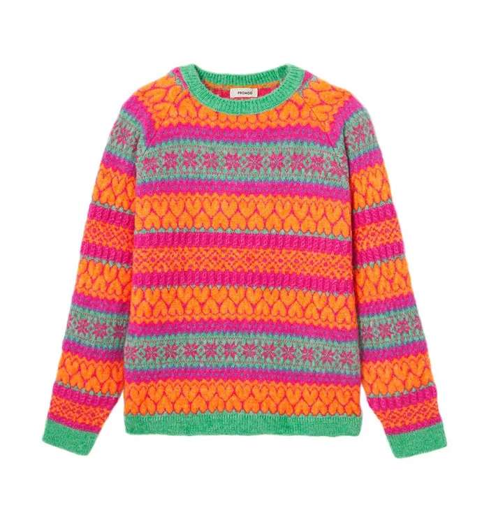 Women Christmas Jumper 8211 Multicolour Print Promod Jumpers And Cardigans Women Christmas Jumper 8211 Multicolour Print Promod Jumpers And Cardigans