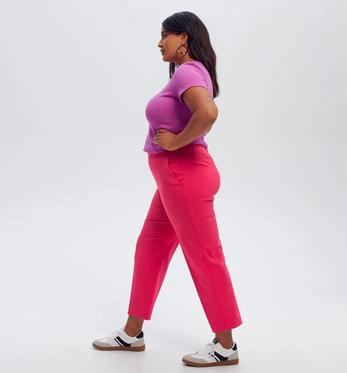 Women Cigarette Trousers 8211 Pink Promod Trousers