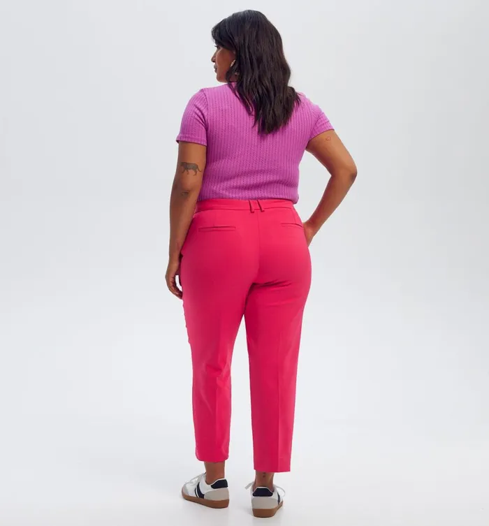 Women Cigarette Trousers 8211 Pink Promod Trousers Women Cigarette Trousers 8211 Pink Promod Trousers