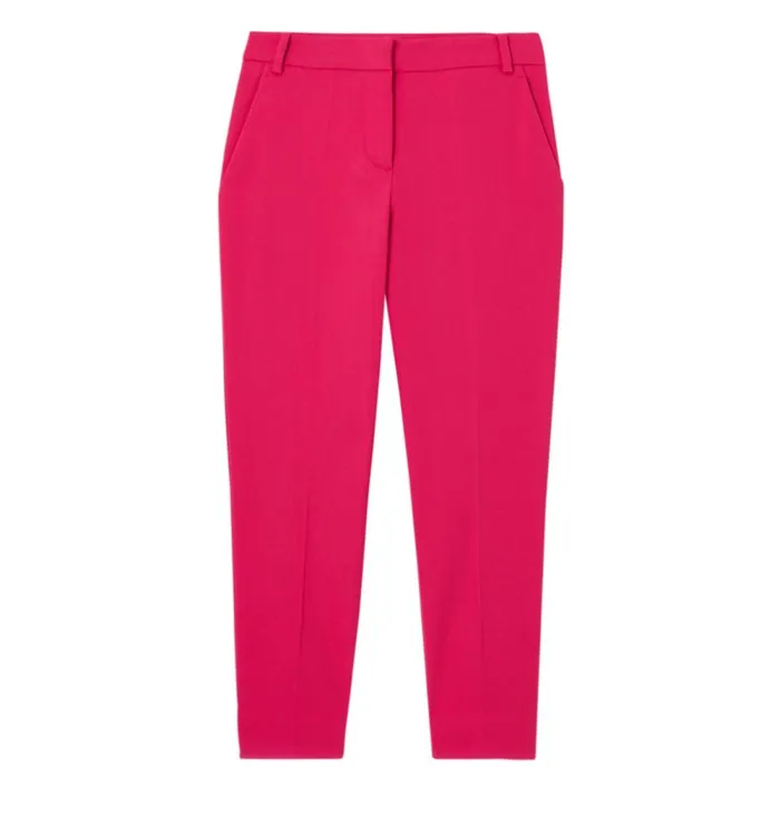 Women Cigarette Trousers 8211 Pink Promod Trousers Women Cigarette Trousers 8211 Pink Promod Trousers
