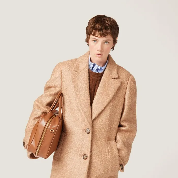 Women Coats And Jackets Miu Miu Padded Singlebreasted Tweed Coat Camel Brown Women Coats And Jackets Miu Miu Padded Singlebreasted Tweed Coat Camel Brown