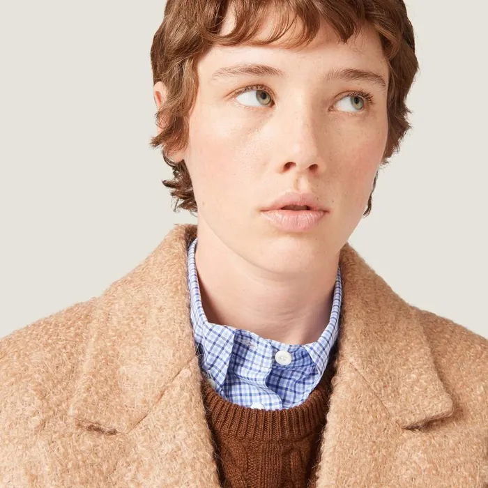 Women Coats And Jackets Miu Miu Padded Singlebreasted Tweed Coat Camel Brown Women Coats And Jackets Miu Miu Padded Singlebreasted Tweed Coat Camel Brown