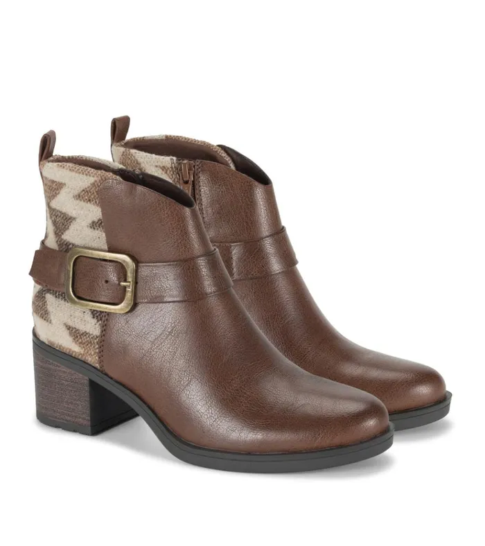 Women Colorado Block Heel Bootie Dark Brown Baretraps Booties