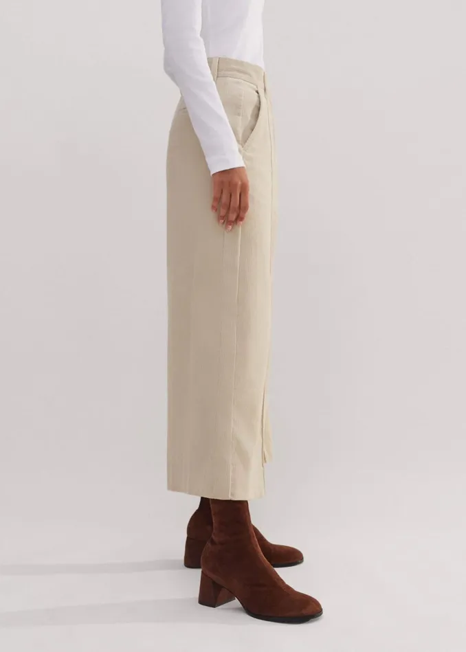 Women Cord Culotte Winter White MEEM
