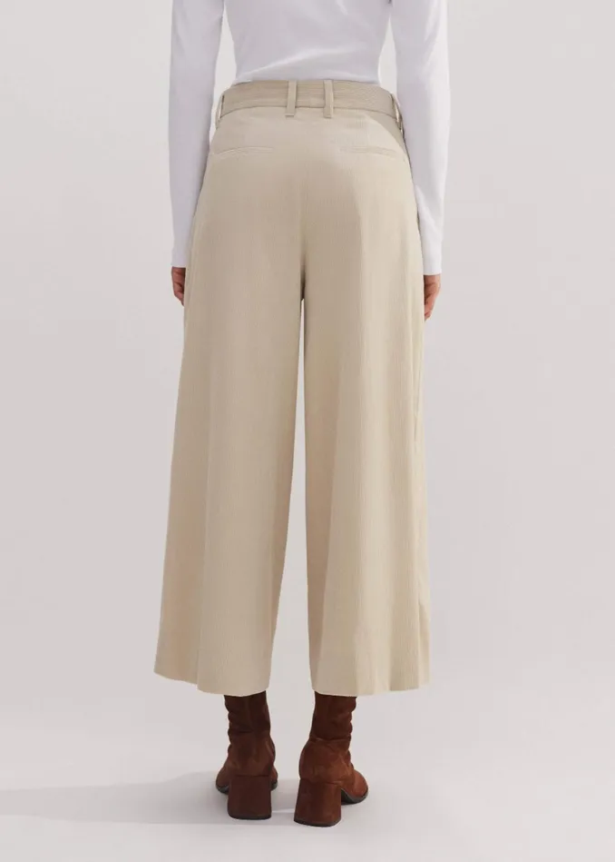 Women Cord Culotte Winter White MEEM
