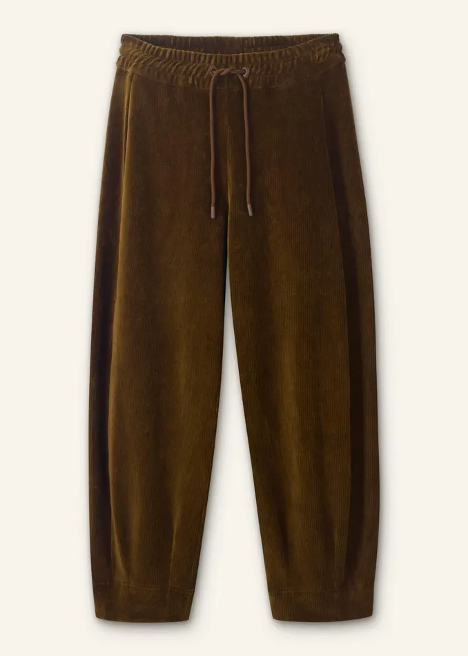 Women Cord Velour Statement Sweatpant Treacle MEEM