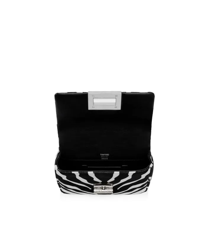 Women Cross Body Bags Tom Ford Zebra Print Velvet Soft Natalia Small Shoulder Bag Blackwhite Black Women Cross Body Bags Tom Ford Zebra Print Velvet Soft Natalia Small Shoulder Bag Blackwhite Black
