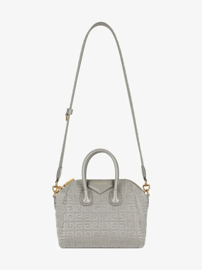 Women Crossbody Bags Givenchy Mini Antigona Bag In 4G Embroidered Canvas Stone Grey Women Crossbody Bags Givenchy Mini Antigona Bag In 4G Embroidered Canvas Stone Grey