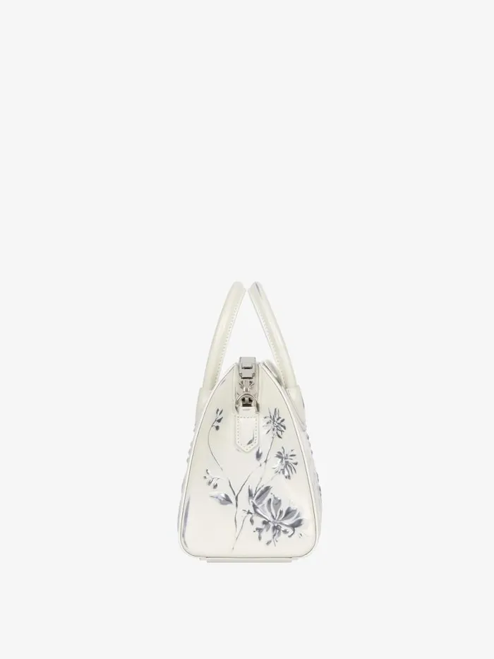 Women Crossbody Bags Givenchy Mini Antigona Bag In Leather With Floral Pattern Ivory Women Crossbody Bags Givenchy Mini Antigona Bag In Leather With Floral Pattern Ivory