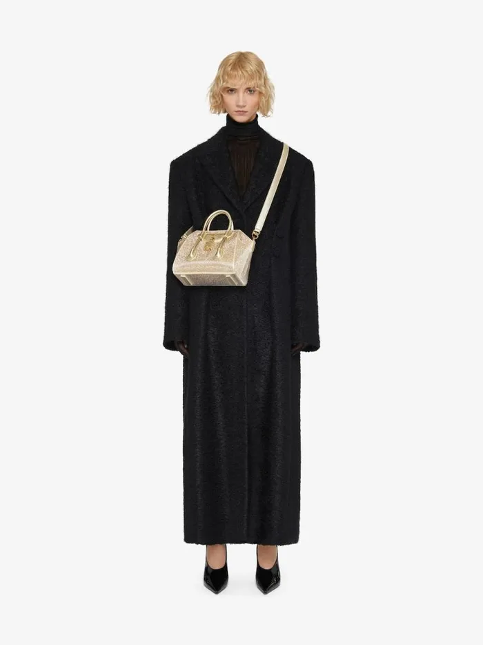 Women Crossbody Bags Givenchy Mini Antigona Lock Bag In Satin With Strass Blond Women Crossbody Bags Givenchy Mini Antigona Lock Bag In Satin With Strass Blond