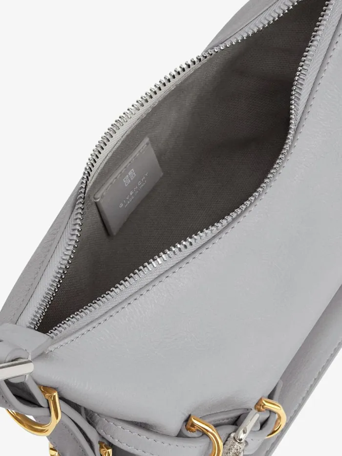 Women Crossbody Bags Givenchy Mini Voyou Bag In Leather Light Grey Women Crossbody Bags Givenchy Mini Voyou Bag In Leather Light Grey