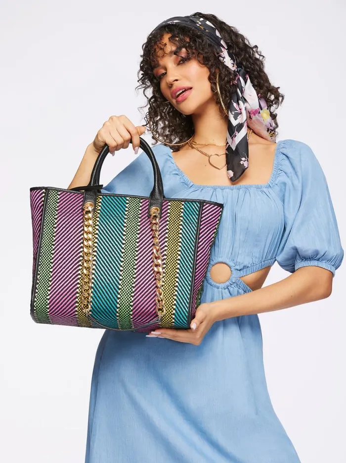 Women Dani Tote In Multi Color Straw Jessica Simpson Crossbody
