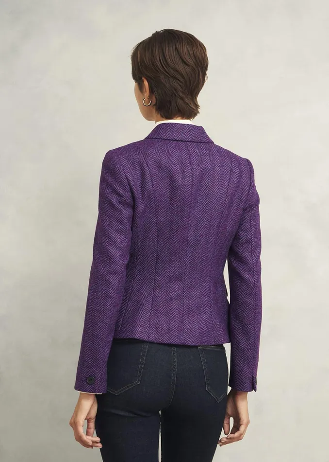 Women Daniella Wool Jacket Purple Multi Hobbs Coats and Jackets