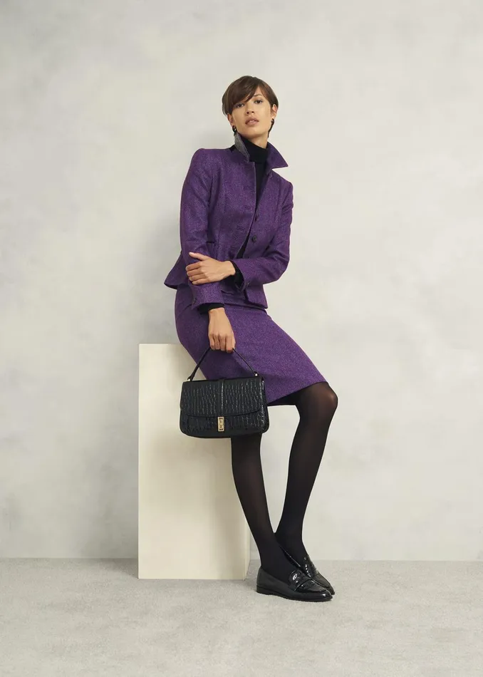 Women Daniella Wool Jacket Purple Multi Hobbs Coats and Jackets