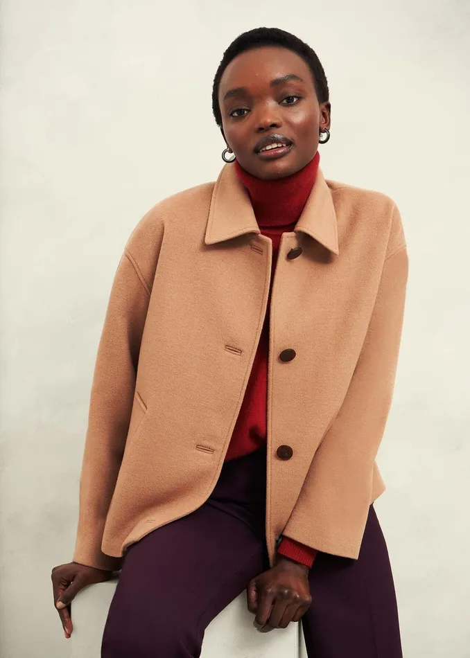 Women Delora Cashmere Roll Neck Jumper Pomegranate Red Hobbs Jumpers and Cardigans