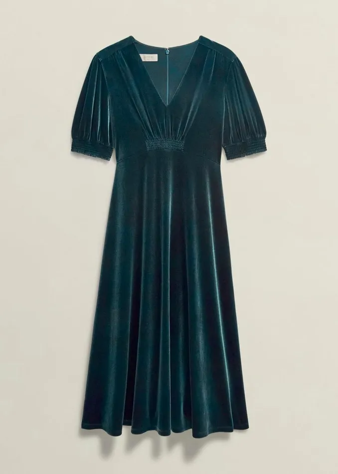 Women Dormer Velvet Dress Evergreen Hobbs Dresses and Jumpsuits