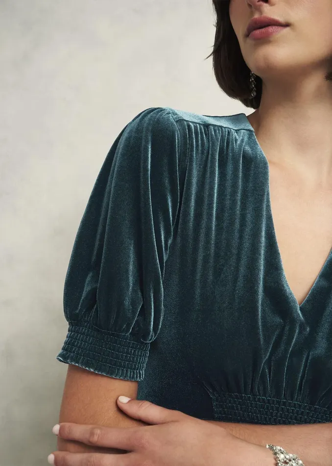 Women Dormer Velvet Dress Evergreen Hobbs Dresses and Jumpsuits